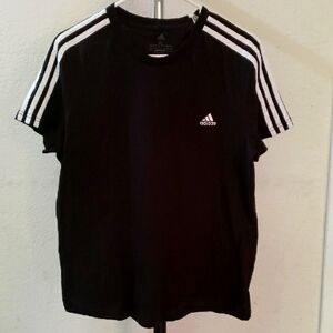 Adidas Black and White Short Sleeve Tee for women.